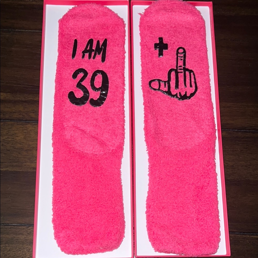 Happypop 39+1 Pink Plush Socks